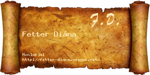 Fetter Diána névjegykártya