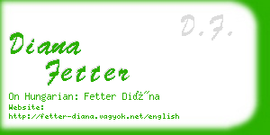 diana fetter business card